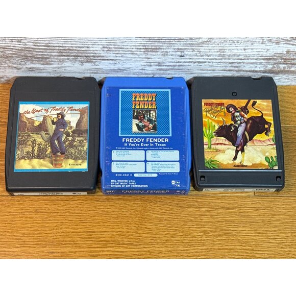 Set Of 3 Freddy Fender 8-Track Tapes: The Best Of Freddy If Youre Ever In Texas - Picture 2 of 9